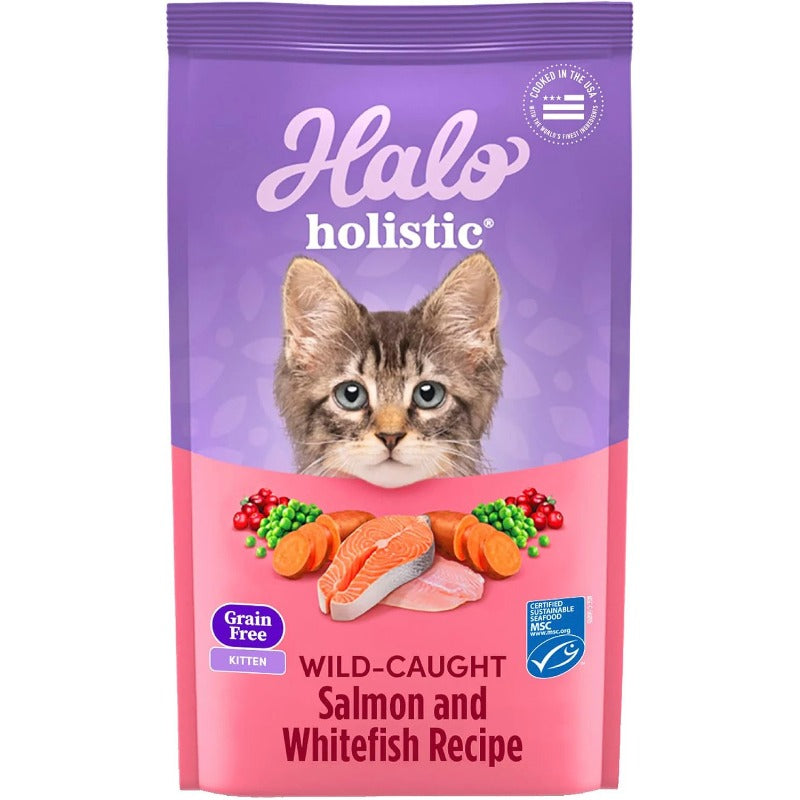 Halo Holistic Grain Free Digestive Health Kitten Dry Cat Food HALO